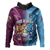 Queensland Maroons Hoodie Custom State Of Origin 2024 Tough Fan Rugby For Life QLD vs NSW Ver 2