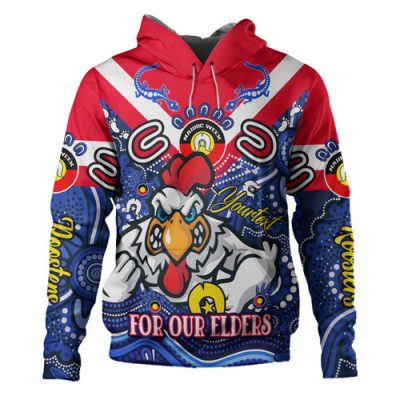 Sydney Roosters Naidoc Week Custom Hoodie - For Our Elders Home Jersey Hoodie