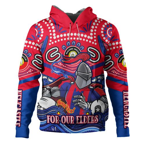 Newcastle Knights Naidoc Week Custom Hoodie - For Our Elders Home Jersey Hoodie Newcastle Knights Naidoc Week Custom Hoodie - For Our Elders Home Jersey Hoodie