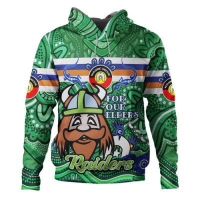 Canberra Raiders Naidoc Week Custom Hoodie - For Our Elders Home Jersey Hoodie