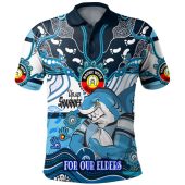 Cronulla-Sutherland Sharks Naidoc Week Custom Polo Shirt - For Our Elders Home Jersey Polo Shirt