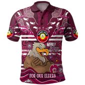 Manly Warringah Sea Eagles Custom Polo Shirt - For Our Elders Home Jersey Polo Shirt