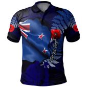 Australia Anzac Day Custom Polo Shirt - Lest We Forget Poppy Flag Polo Shirt