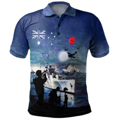Australia Anzac Day Polo Shirt - At The Going Down Of The Sun Polo Shirt