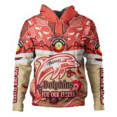 Redcliffe Dolphins Naidoc Week Custom Hoodie - For Our Elders Home Jersey Hoodie