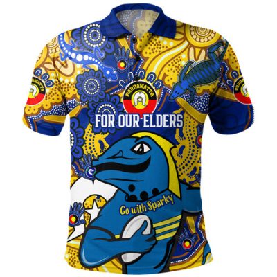 Parramatta Eels Naidoc Week Custom Polo Shirt - For Our Elders Go With Sparky Polo Shirt