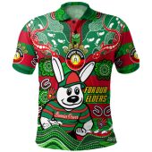 South Sydney Rabbitohs Custom Polo Shirt - For Our Elders Home Jersey Polo Shirt