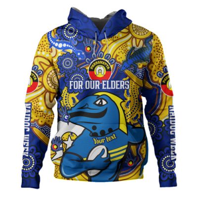 Parramatta Eels Naidoc Week Custom Hoodie - For Our Elders Go With Sparky Hoodie
