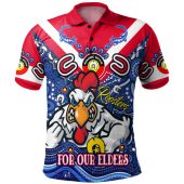 Sydney Roosters Naidoc Week Custom Polo Shirt - For Our Elders Home Jersey Polo Shirt