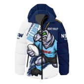 New South Wales Blues Hooded Padded Jacket Battleborn Blues