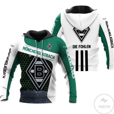 Borussia M?nchengladbach Green White Black Pullover Hoodie