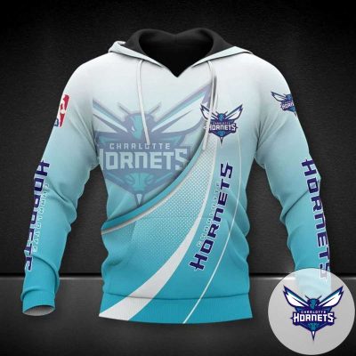 NBA Charlotte Hornets Teal Gradient Pullover Hoodie