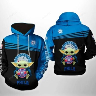 NBA Philadelphia 76ers Baby Yoda Pullover Hoodie