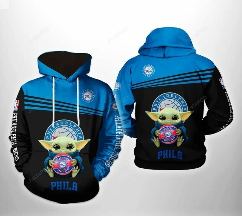 NBA Philadelphia 76ers Baby Yoda Pullover Hoodie NBA Philadelphia 76ers Baby Yoda Pullover Hoodie