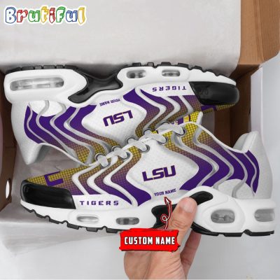 NCAA LSU Tigers Logo Football Team Design Air Max Plus Shoes