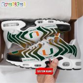 NCAA Miami Hurricanes Logo Football Team Design Air Max Plus Shoes