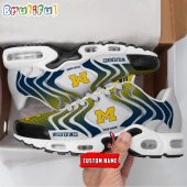NCAA Michigan Wolverines Logo Football Team Design Air Max Plus Shoes