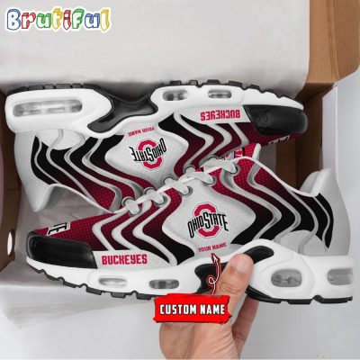 NCAA Ohio State Buckeyes Logo Football Team Design Air Max Plus Shoes