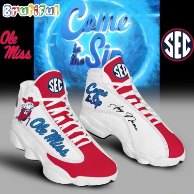 NCAA Ole Miss Rebels Football Team Air Jordan 13 Shoes