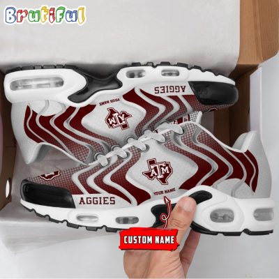 NCAA Texas A&ampM Aggies Logo Football Team Design Air Max Plus Shoes
