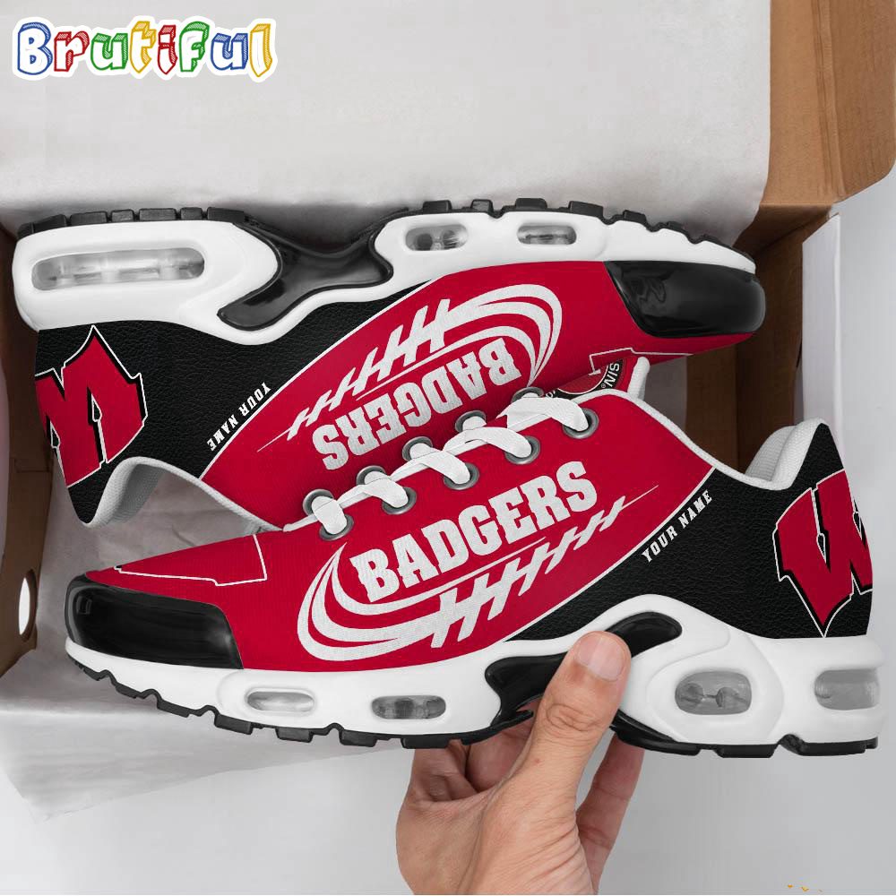 NCAA Wisconsin Badgers Sport Team Custom Air Max Plus Shoes NCAA Wisconsin Badgers Sport Team Custom Air Max Plus Shoes