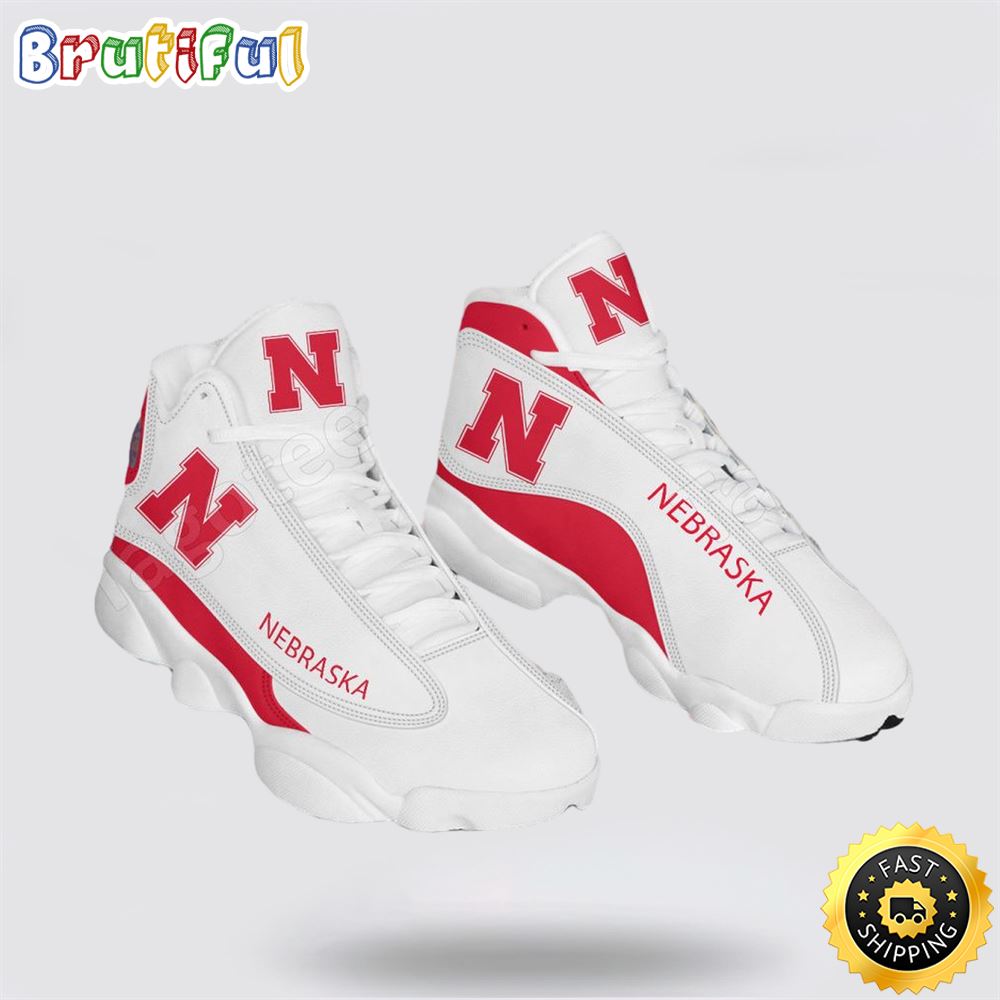 NCAA Nebraska Air Jordan 13 Printed Logo JD 13 NCAA Nebraska Air Jordan 13 Printed Logo JD 13
