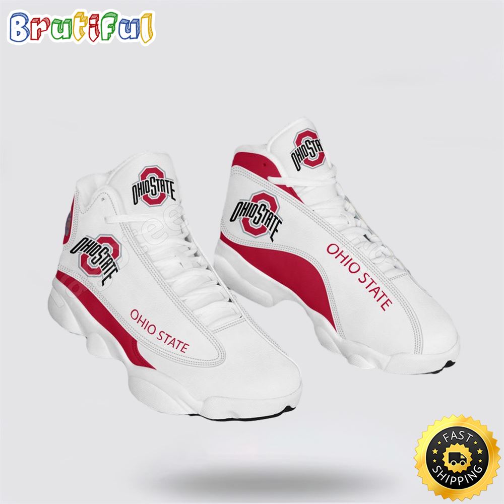 NCAA Ohio State Air Jordan 13 Printed Logo JD 13