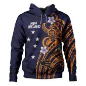 Australia  South Sea Islanders Hoodie - New Ireland Flag With Polynesian Shark Pattern Hoodie