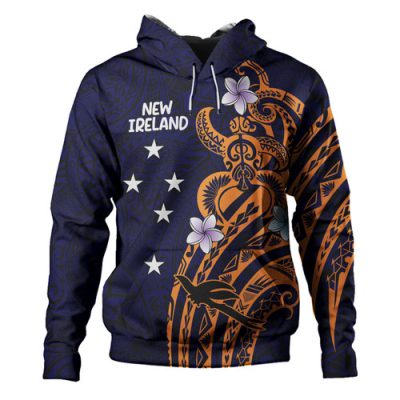 Australia  South Sea Islanders Hoodie - New Ireland Flag With Polynesian Shark Pattern Hoodie