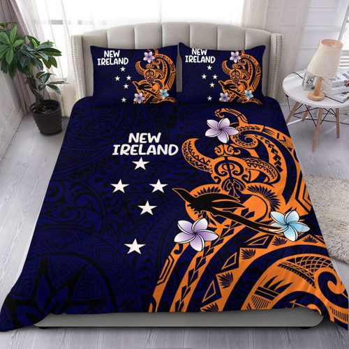 Australia South Sea Islanders Bedding Set - New Ireland Flag With Polynesian Shark Pattern Bedding Set Australia South Sea Islanders Bedding Set - New Ireland Flag With Polynesian Shark Pattern Bedding Set
