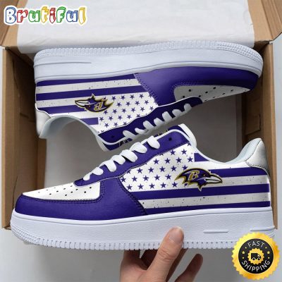 NFL Baltimore Ravens Air Force 1 Shoes Urban Streetwear Shoes