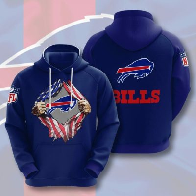 NFL Buffalo Bills Tearing Open Logo Pullover Hoodie