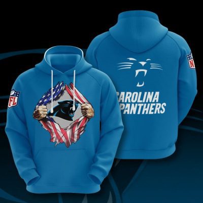 NFL Carolina Panthers Tearing Open Logo Pullover Hoodie
