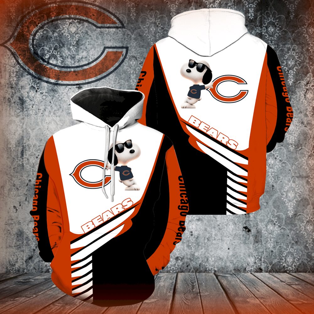 NFL Chicago Bears Snoopy Pullover Hoodie NFL Chicago Bears Snoopy Pullover Hoodie