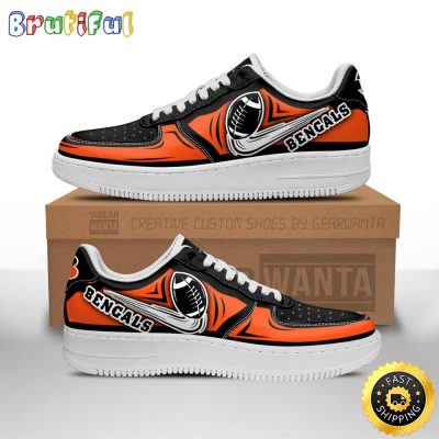 NFL Cincinnati Bengals Air Force 1 Shoes Football Sneaker Shoes