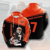 NFL Cincinnati Bengals Boomer Esiason Orange Black Pullover Hoodie