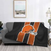 Nfl Cleveland Browns Black Orange Fleece Blanket.jpg - demo10