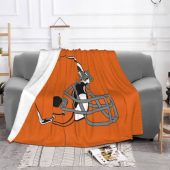 Nfl Cleveland Browns Orange Fleece Blanket 02.jpg - demo10