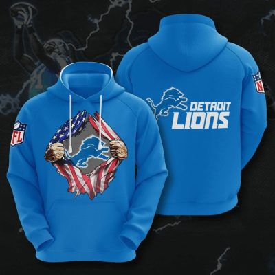 NFL Detroit Lions Tearing Open Logo Pullover Hoodie