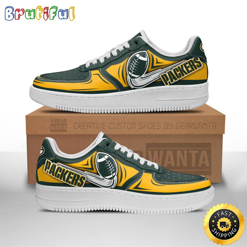 NFL Green Bay Packers Air Force 1 Shoes Football Sneaker Shoes NFL Green Bay Packers Air Force 1 Shoes Football Sneaker Shoes