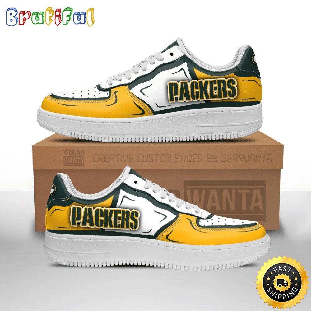 NFL Green Bay Packers Air Force 1 Shoes Football Sports Sneaker Shoes NFL Green Bay Packers Air Force 1 Shoes Football Sports Sneaker Shoes