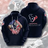 NFL Houston Texans Tearing Open Logo Pullover Hoodie
