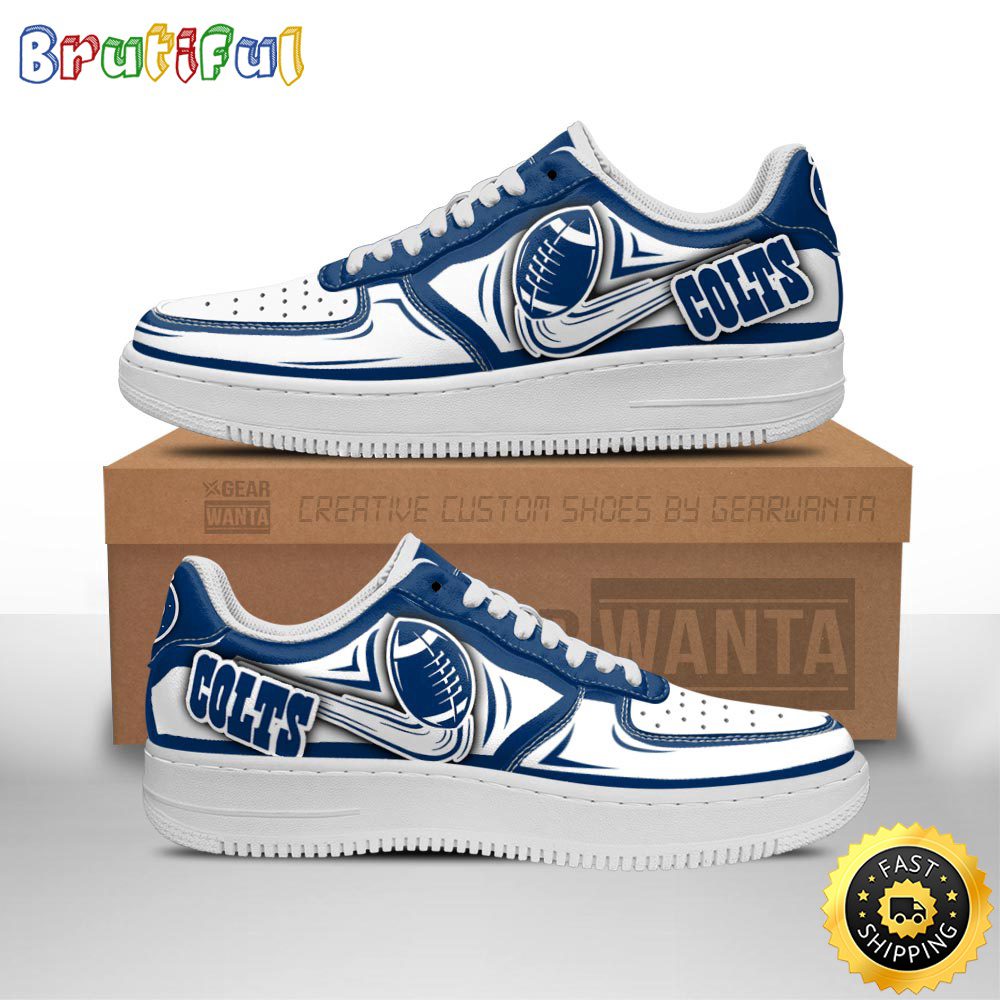 NFL Indianapolis Colts Air Force 1 Shoes Football Sneaker Shoes NFL Indianapolis Colts Air Force 1 Shoes Football Sneaker Shoes