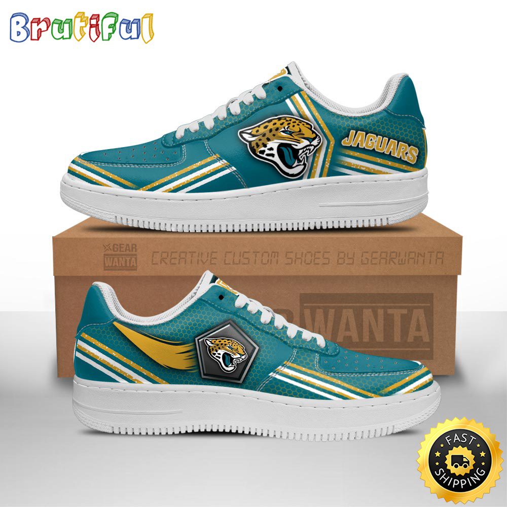 NFL Jacksonville Jaguars Air Force 1 Shoes Air Sneakers For Fans NFL Jacksonville Jaguars Air Force 1 Shoes Air Sneakers For Fans