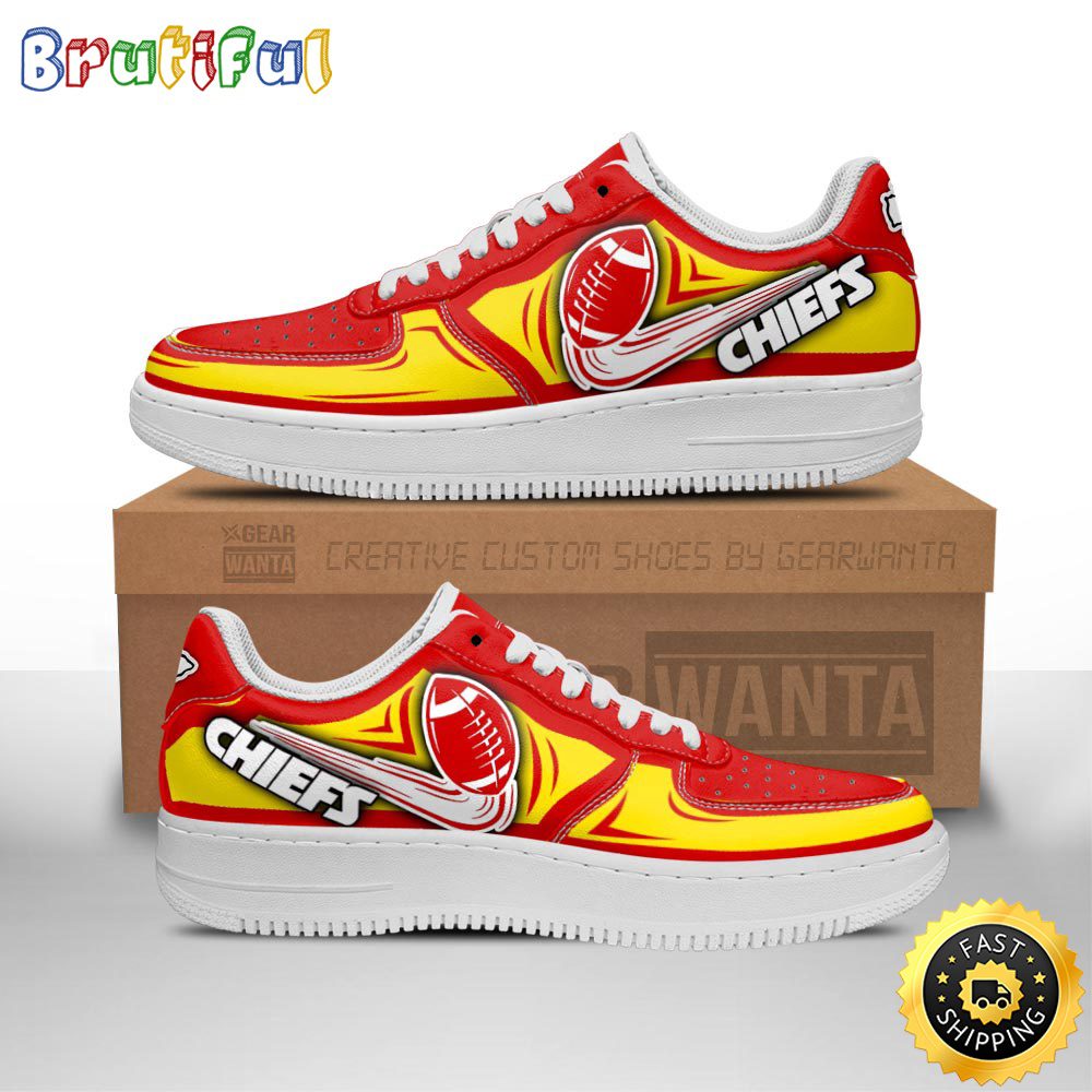 NFL Kansas City Chiefs Air Force 1 Shoes Football Sneaker Shoes NFL Kansas City Chiefs Air Force 1 Shoes Football Sneaker Shoes