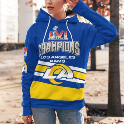 NFL Los Angeles Rams Super Bowl LVI Champions Pullover Hoodie