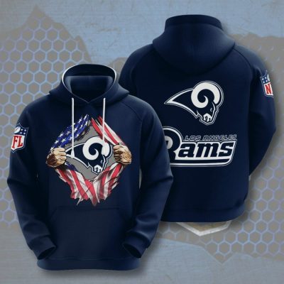 NFL Los Angeles Rams Tearing Open Logo Pullover Hoodie
