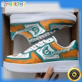 NFL Miami Dolphins Air Force 1 Shoes Sneaker Trending For Fans