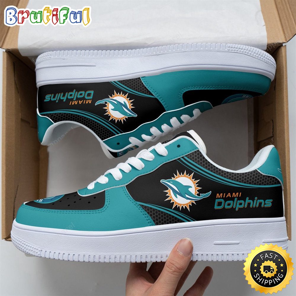 NFL Miami Dolphins Air Force 1 Shoes Team Football Sports Shoes NFL Miami Dolphins Air Force 1 Shoes Team Football Sports Shoes