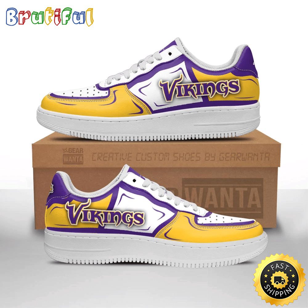 NFL Minnesota Vikings Air Force 1 Shoes Football Sports Sneaker Shoes NFL Minnesota Vikings Air Force 1 Shoes Football Sports Sneaker Shoes